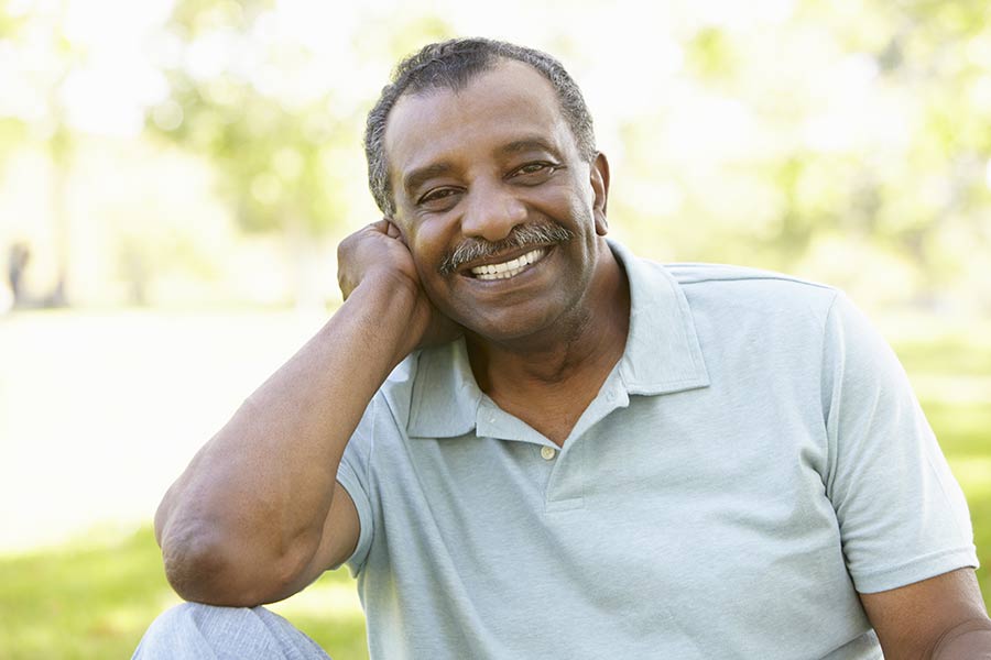 Man Sitting Outside